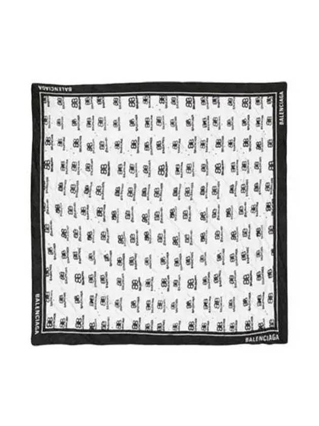 Women s BB Icon Silk Scarf White Black 722690 304B1 - BALENCIAGA - BALAAN 1