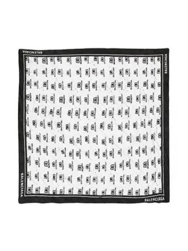 Scarf Women BB Icon Silk White Black - BALENCIAGA - BALAAN 1