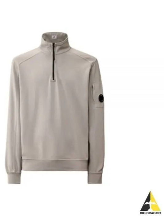 Light Fleece Half Zip-Up Sweatshirt Grey - CP COMPANY - BALAAN 2