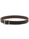 Two-Tone Reversible Saffiano Belt Black Brown - PRADA - BALAAN 6