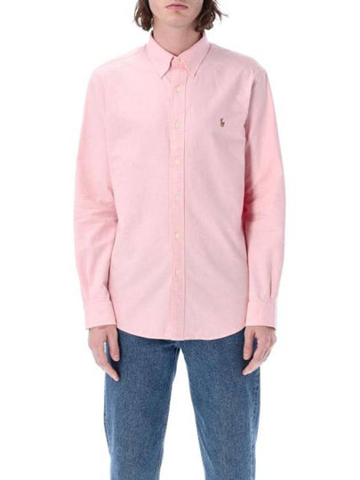 Embroidery Pony Oxford Long Sleeve Shirt Pink - POLO RALPH LAUREN - BALAAN 2