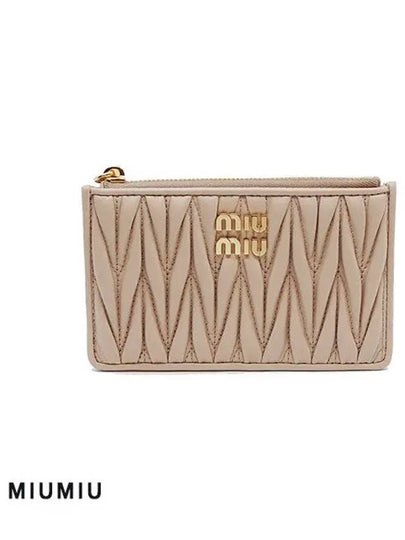 Matelasse Leather Card Wallet Power Pink - MIU MIU - BALAAN 2