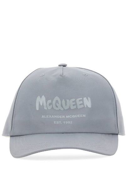 Tonal Graffiti Ball Cap Gray - ALEXANDER MCQUEEN - BALAAN 2