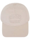 Embroidered Logo Ball Cap Ivory - GANNI - BALAAN 2