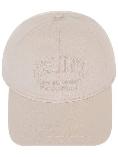 Embroidered Logo Ball Cap Ivory - GANNI - BALAAN 2