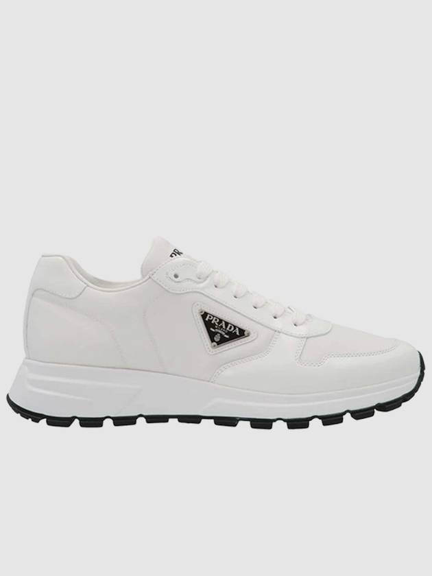 Prax 01 Re-Nylon Brushed Leather Low-Top Sneakers White - PRADA - BALAAN 2