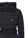 Double Breasted Hooded Belted Down Padding Black - BURBERRY - BALAAN 4