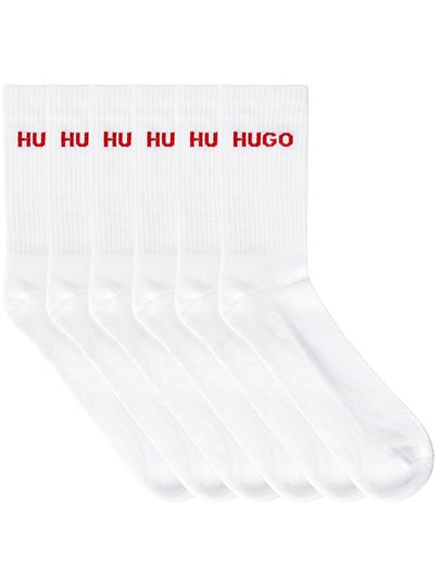 Logo Socks 6 Sets White - HUGO BOSS - BALAAN 2