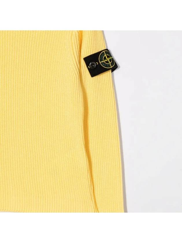 Kids Wappen Patch Knit Yellow 7616505A3 V0030 - STONE ISLAND - BALAAN 4