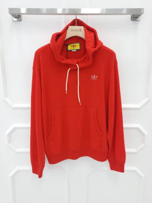 Adidas logo embroidered wool knit hoodie M - GUCCI - BALAAN 1