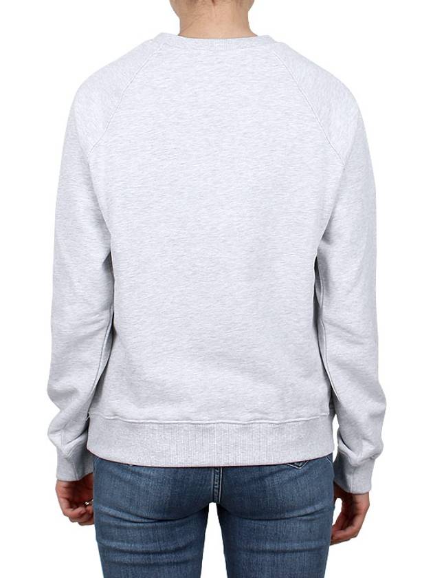 Milano Brushed Logo Print Crew Neck Sweatshirt Grey - MSGM - BALAAN 5