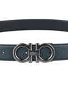 Reversible Adjustable Gancini Belt Black - SALVATORE FERRAGAMO - 8
