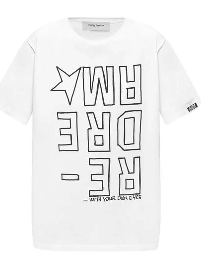 Magic Logo Print Short Sleeve T-Shirt White - GOLDEN GOOSE - BALAAN 2