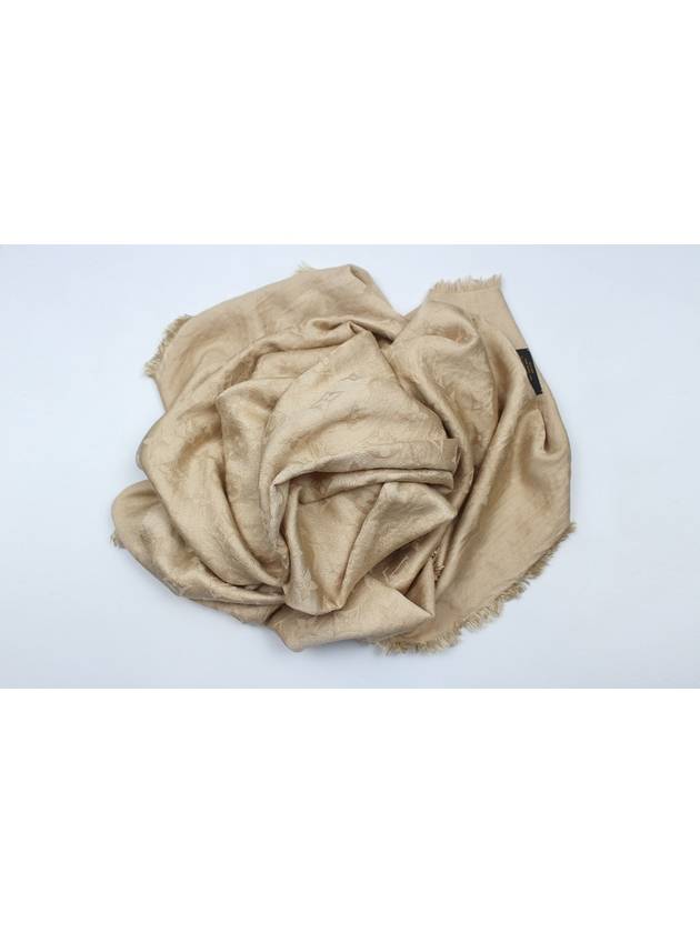 Monogram shawl muffler beige 402336 - LOUIS VUITTON - BALAAN 3