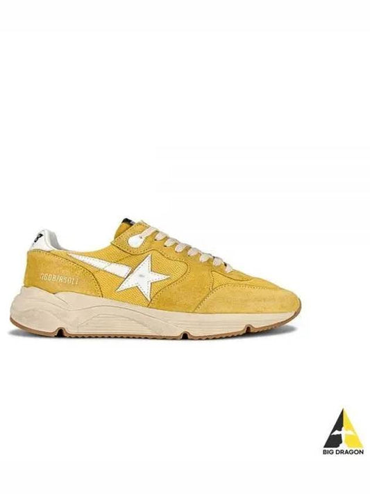 Running Sole White Leather Star Low Top Sneakers Yellow - GOLDEN GOOSE - BALAAN 2