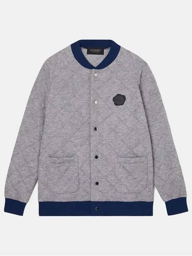 Rubber Patch Quilted Bomber Jacket Gray - VIKTOR&ROLF - BALAAN 4