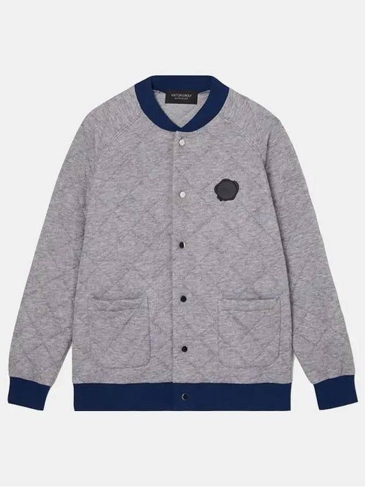 Rubber Patch Quilted Bomber Jacket Gray - VIKTOR&ROLF - BALAAN 2