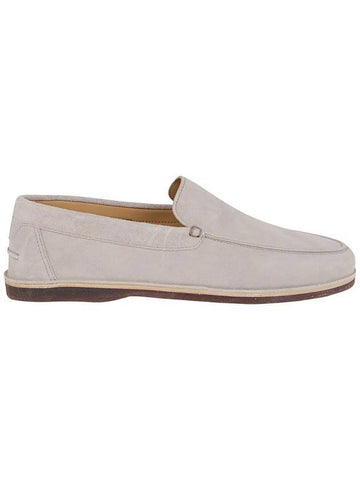 Men's Suede Rubber Sole Loafers Sand - BRUNELLO CUCINELLI - BALAAN 1