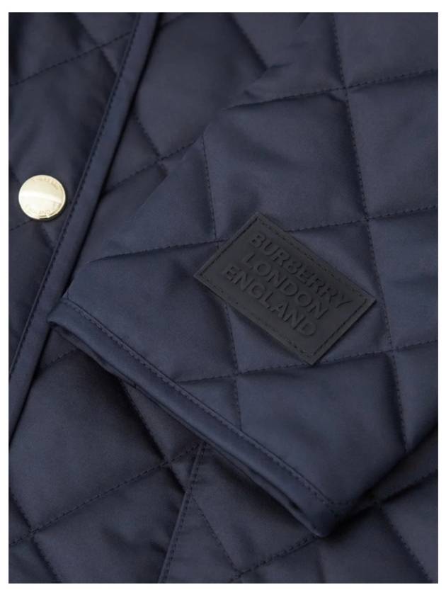 Corduroy Diamond Quilted Jacket Blue - BURBERRY - BALAAN 4