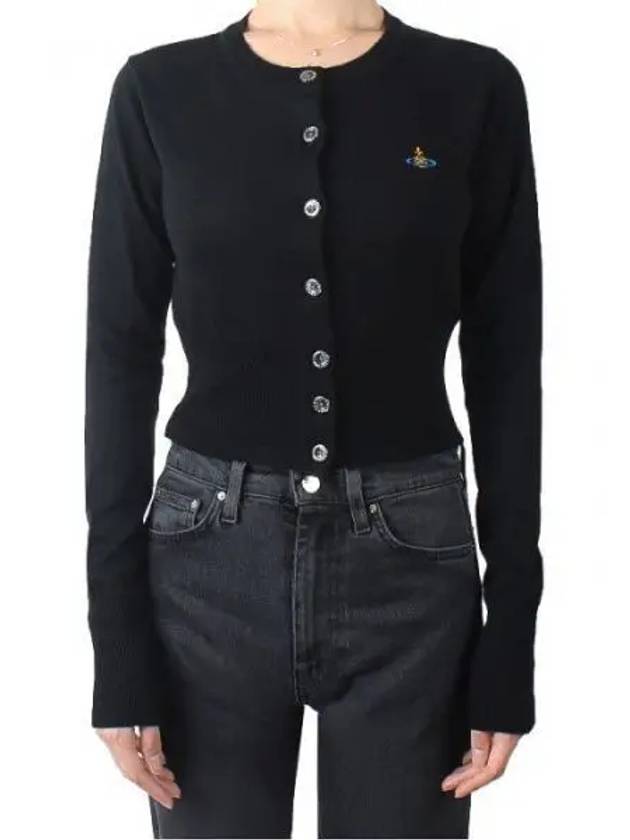 Bea Cropped Cardigan Black - VIVIENNE WESTWOOD - BALAAN 2