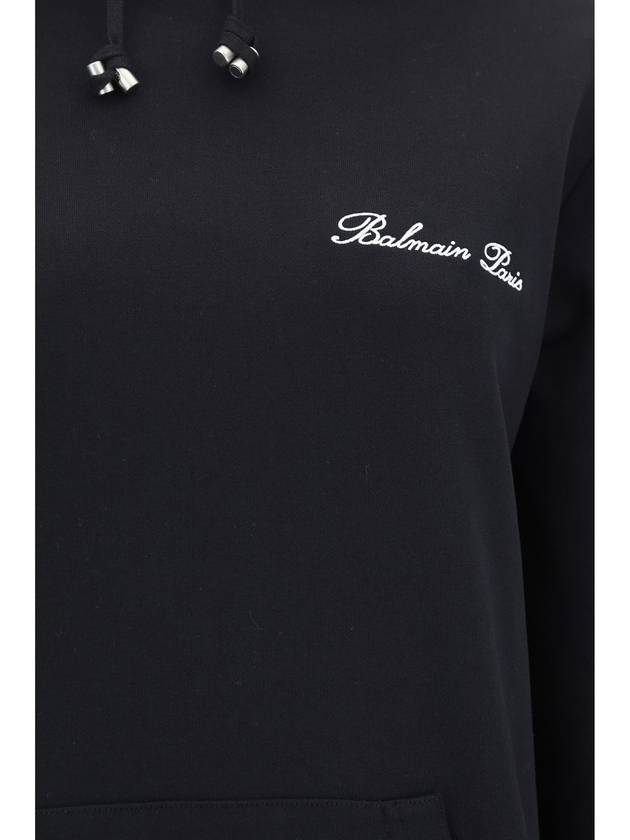 Balmain 'Signature' Black Cotton Sweatshirt - BALMAIN - BALAAN 5