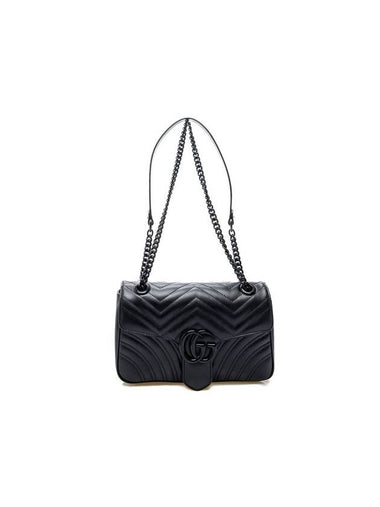 GG Marmont Mini Shoulder Bag Black - GUCCI - BALAAN 1