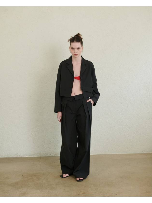 DOUBLE PLEATED WIDE PANTS_BLACK - UNMUTE - BALAAN 3