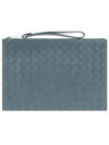 Intrecciato Wide Weaving Clutch Bag Slate - BOTTEGA VENETA - BALAAN 1