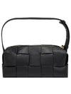 Brick Cassette Intrecciato Small Shoulder Bag Black - BOTTEGA VENETA - BALAAN 8