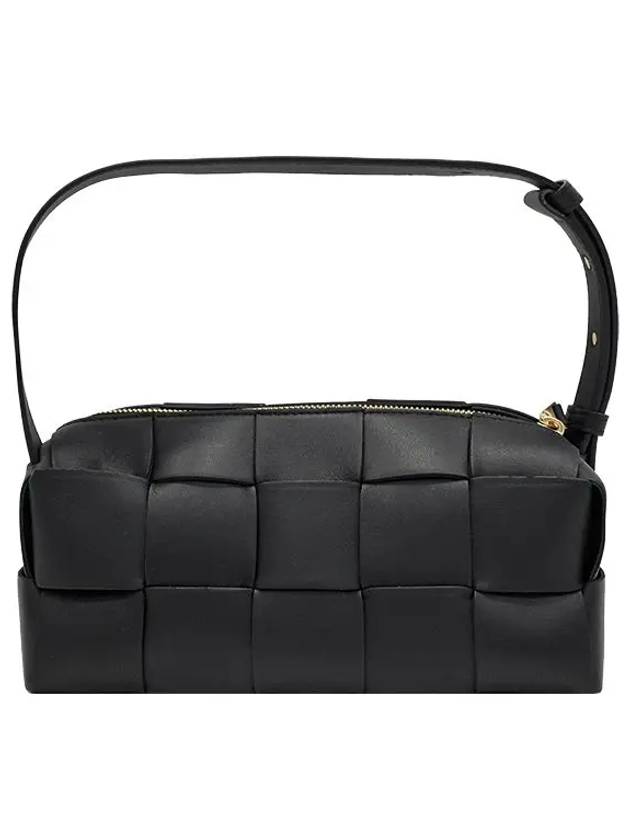 Brick Cassette Intrecciato Small Shoulder Bag Black - BOTTEGA VENETA - BALAAN 8