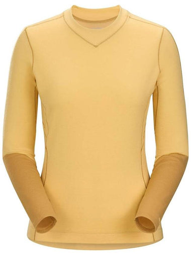 Rho Crew Neck Merino Wool Long Sleeve T-Shirt Sunstone - ARC'TERYX - BALAAN 1