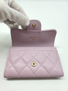 Gold Logo Classic Flap Card Wallet Light Purple - CHANEL - BALAAN 6