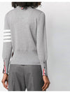 4-Bar Milano Stitch Crew Neck Knit Top Light Grey - THOM BROWNE - BALAAN 4