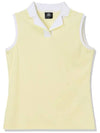 Ribbed collar color matching sleeveless LEMON - 20THHOLE - BALAAN 2