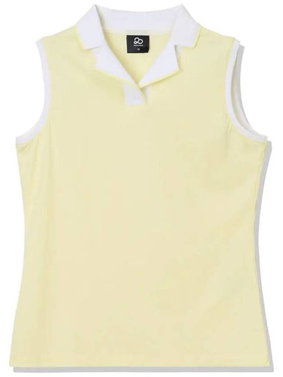 Ribbed collar color matching sleeveless LEMON - 20THHOLE - BALAAN 2