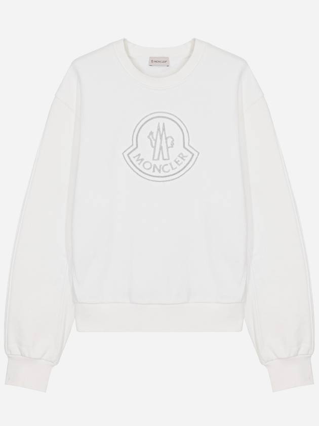 Women's Logo Sweatshirt White - MONCLER - BALAAN 2