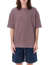 Bahaia Stripe Short Sleeve T-shirt Raspberry - A.P.C. - BALAAN 1