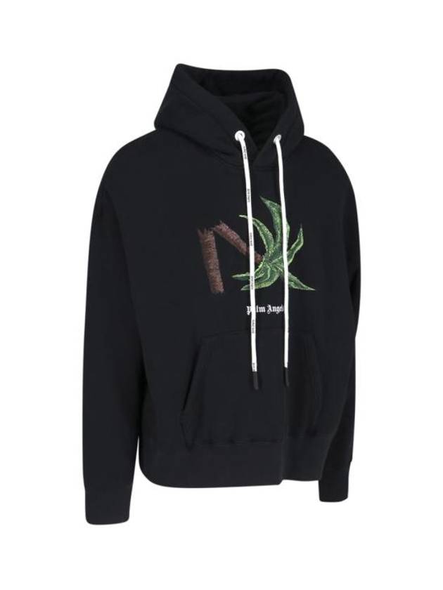 Broken Palm Drawstring Hoodie Black - PALM ANGELS - BALAAN 3