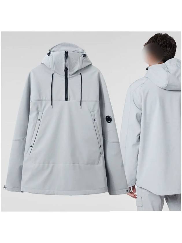 Lens Wappen Half Zip Up Anorak Grey - CP COMPANY - BALAAN 3