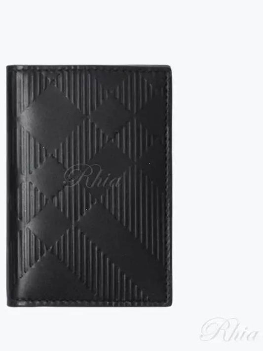 Check 2 Fold Card Wallet Black - BURBERRY - BALAAN 2