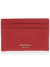 Gancini Card Wallet Lipstick Red - SALVATORE FERRAGAMO - BALAAN 4