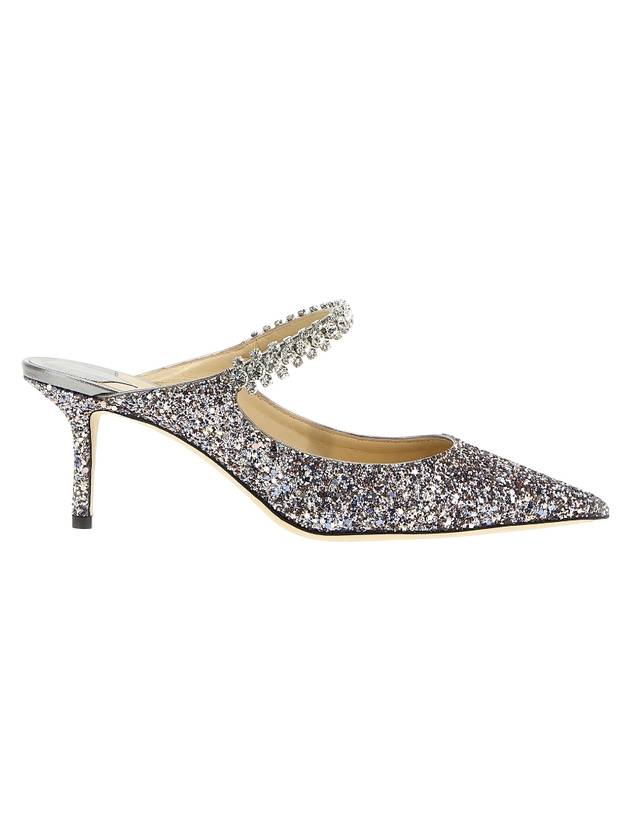 Bing 65 Crystal Strap Glitter Mule Silver - JIMMY CHOO - BALAAN 1