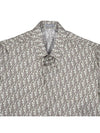 Oblique Logo Silk Twill PK Shirt Khaki - DIOR - BALAAN.