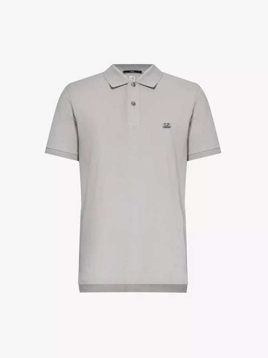 Stretch pique regular polo shirt - CP COMPANY - BALAAN 1