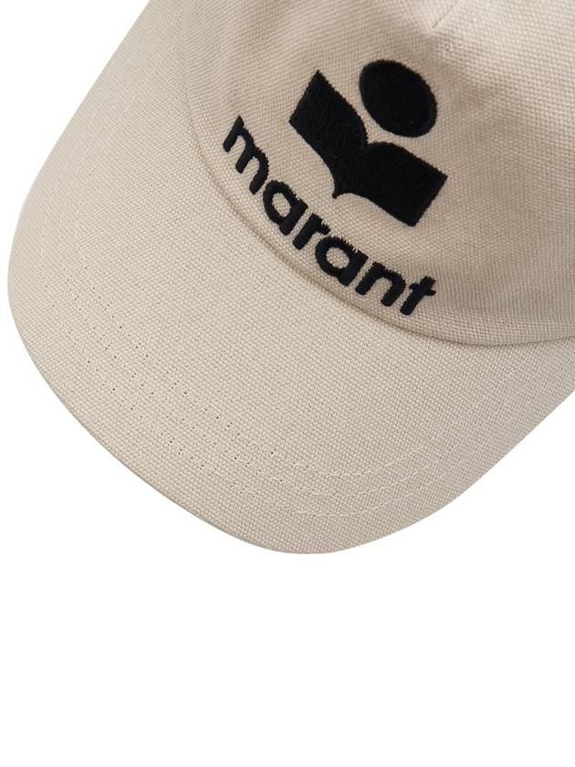 Tyron Logo Cotton Ball Cap Ecru - ISABEL MARANT - BALAAN 8