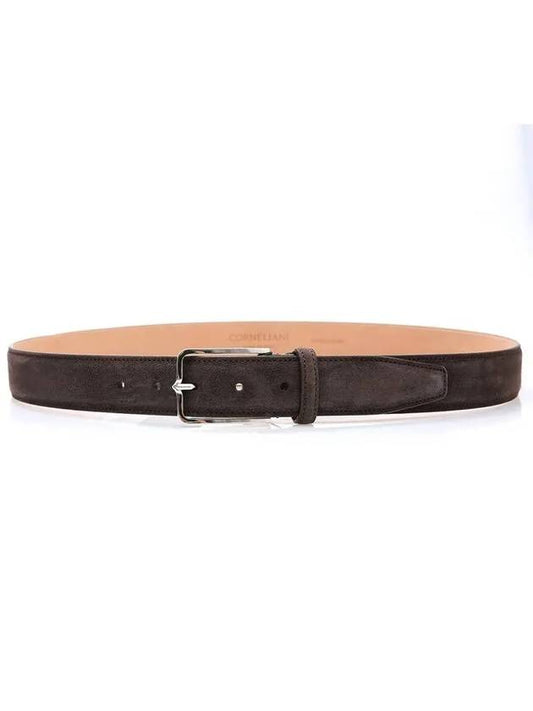 Brown Square Buckle Cowhide Belt C07BTFP02 270766 - CORNELIANI - BALAAN 1