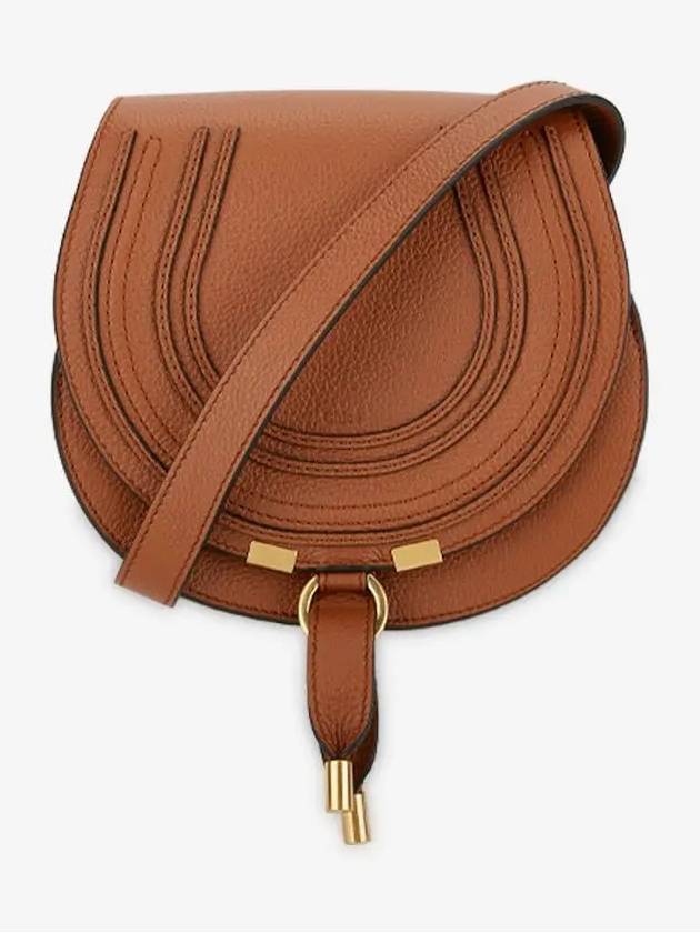 Marcie Saddle Small Grained Leather Cross Bag Tan - CHLOE - BALAAN 3