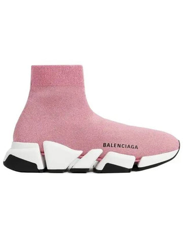 Speed ​​2.0 High Top Sneakers Pink - BALENCIAGA - BALAAN 1