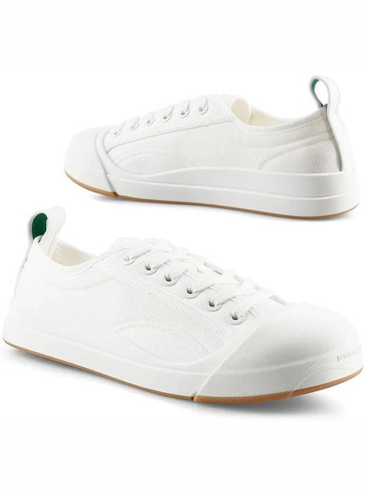 Vulcan Canvas Low Top Sneakers White - BOTTEGA VENETA - BALAAN 2