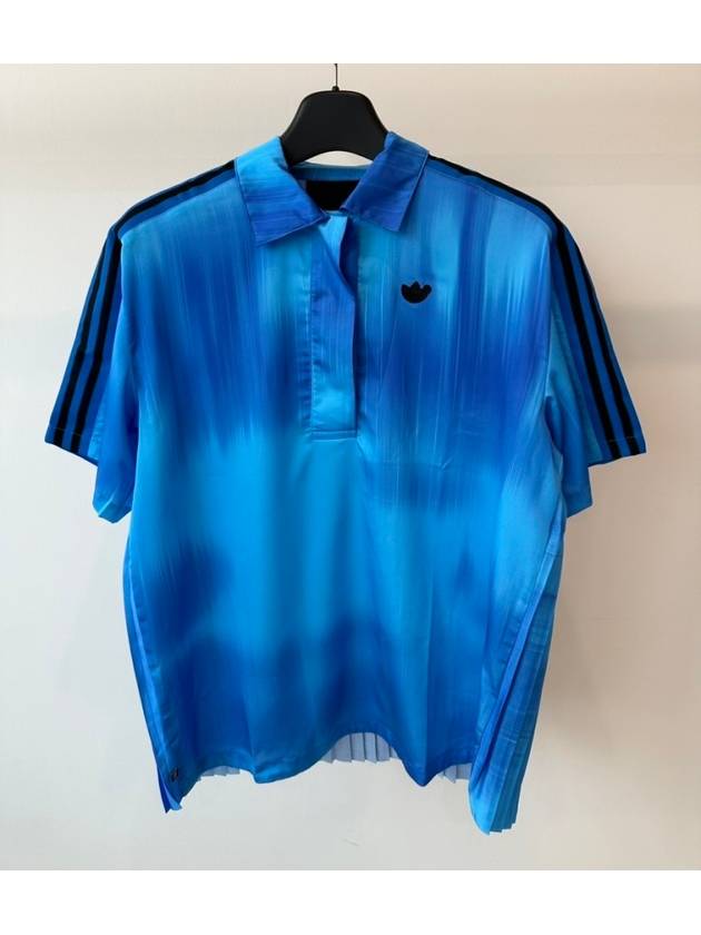 Pleated Polo Shirt Blue - ADIDAS - BALAAN 2